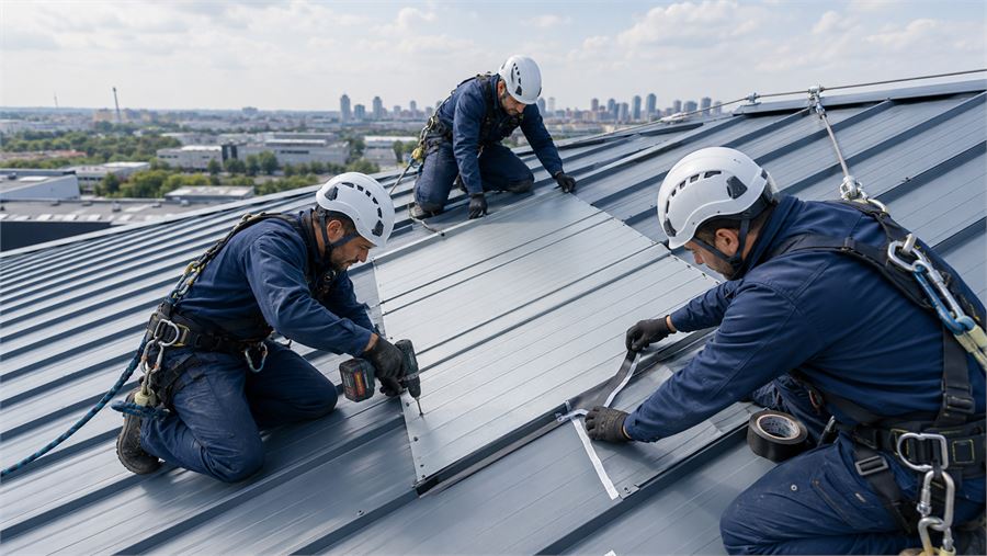 Çatı kaplama ve panel onarımı - endüstriyel dağcılık